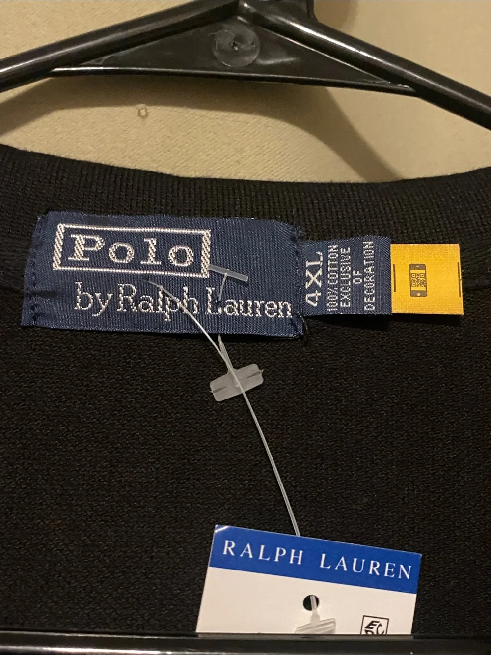 Vintage Polo Ralph Lauren Chicago Big Pony #3  Chief Keef Polo Shirt Black 4XL